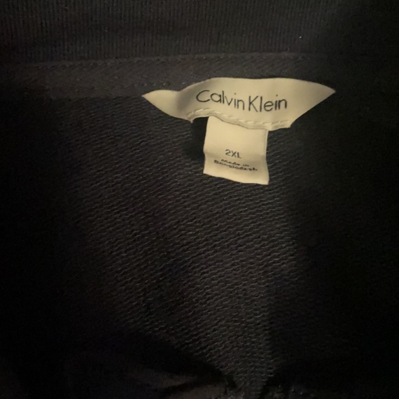 Calvin Klein zip up jacket navy blue 2x new without tags - Picture 2 of 4